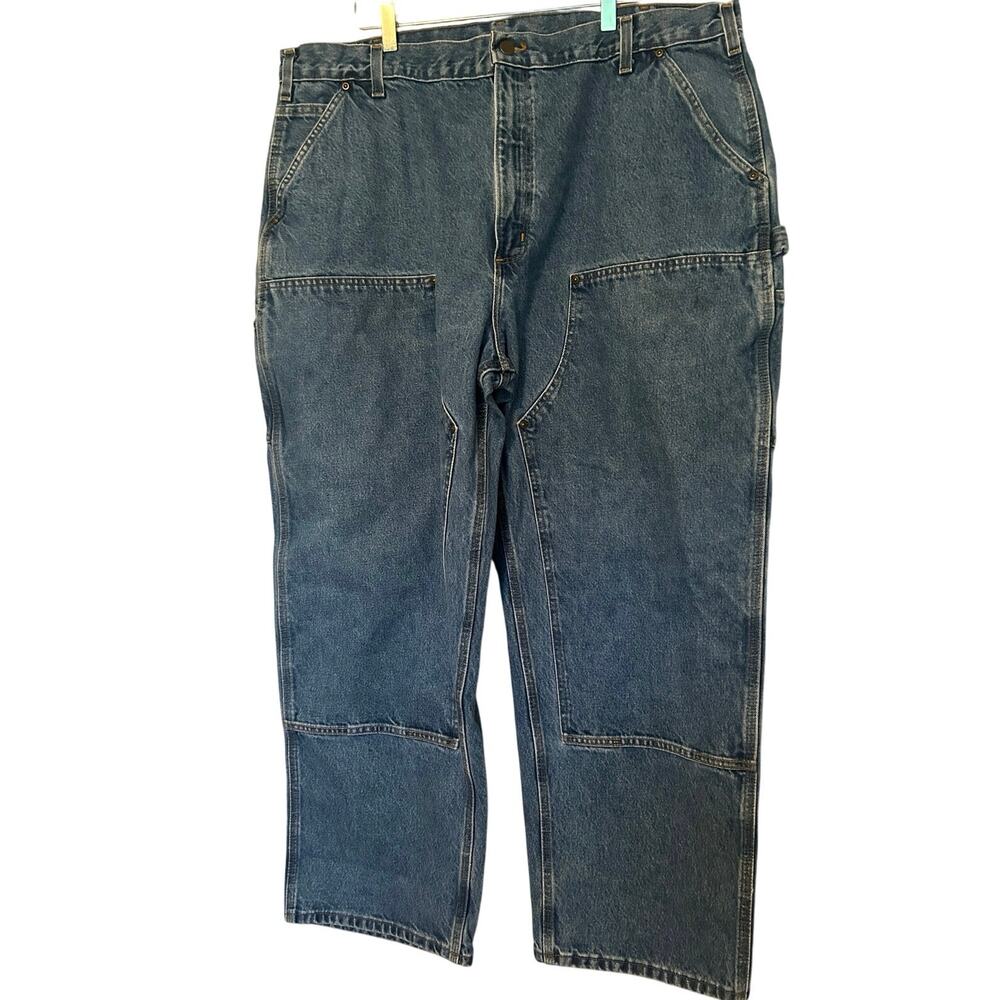 Carhartt Loose Dungaree Fit Double-Front Washed Logger jeans B73DST size 42x30